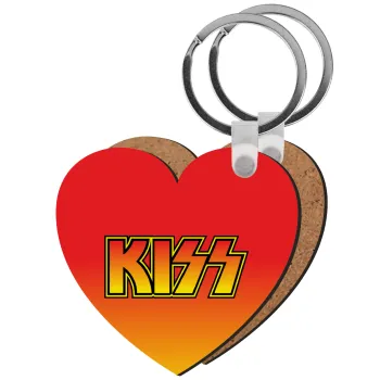 KISS, Μπρελόκ Ξύλινο καρδιά MDF