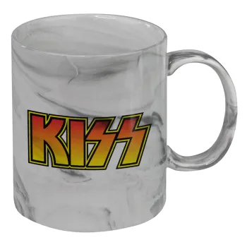 KISS, Mug ceramic marble style, 330ml