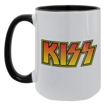 KISS, Κούπα Mega 15oz, κεραμική Μαύρη, 450ml