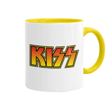 KISS, Mug colored yellow, ceramic, 330ml