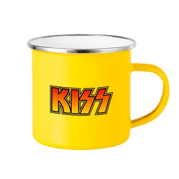 KISS, Κούπα Μεταλλική εμαγιέ Κίτρινη 360ml