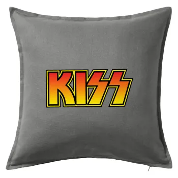 KISS, Sofa cushion Grey 50x50cm includes filling
