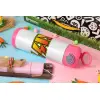 Easter candle, Childrens hot water bottle, stainless steel, with safety straw, PINK (500ml)