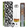 Easter candle, metallic white thermos bottle (500ml) & aromatic flat candle (30cm) (GRAY)