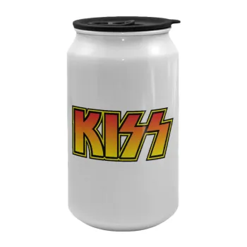 KISS, Κούπα ταξιδιού μεταλλική με καπάκι (tin-can) 500ml