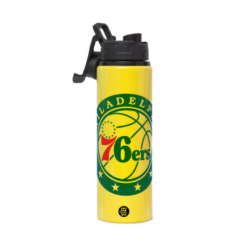 Philadelphia 76ers, Metallic water bottle with safety lid, 850ml aluminum