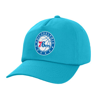 Philadelphia 76ers, Καπέλο Baseball, 100% Βαμβακερό, Low profile, Γαλάζιο
