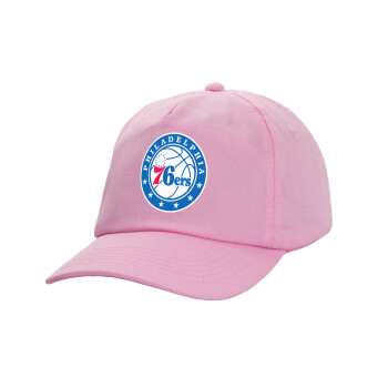 Philadelphia 76ers, Adult Baseball Cap, 100% Cotton, PINK (COTTON, ADULT, UNISEX, ONE SIZE)