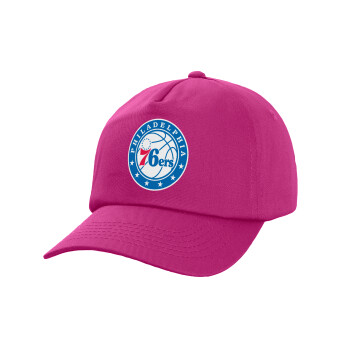 Philadelphia 76ers, Καπέλο παιδικό Baseball, 100% Βαμβακερό, Low profile, purple