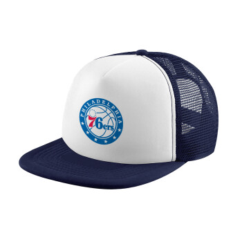 Philadelphia 76ers, Καπέλο Soft Trucker με Δίχτυ Dark Blue/White 