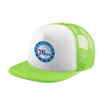 Philadelphia 76ers, Καπέλο Soft Trucker με Δίχτυ Πράσινο/Λευκό