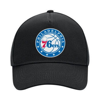 Philadelphia 76ers, Adult Ultimate Hat BLACK, (100% COTTON DRILL, ADULT, UNISEX, ONE SIZE)