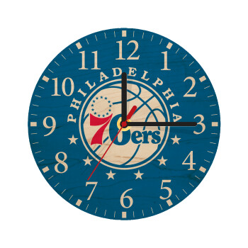 Philadelphia 76ers, Ρολόι τοίχου ξύλινο plywood (20cm)
