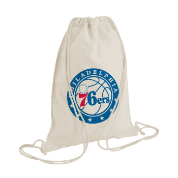 Philadelphia 76ers, Τσάντα πλάτης πουγκί GYMBAG natural (28x40cm)