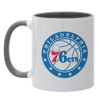 Philadelphia 76ers, Κούπα χρωματιστή γκρι, κεραμική, 330ml
