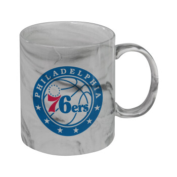 Philadelphia 76ers, Κούπα κεραμική, marble style (μάρμαρο), 330ml