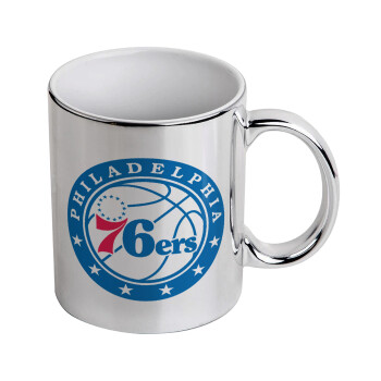 Philadelphia 76ers, Κούπα κεραμική, ασημένια καθρέπτης, 330ml