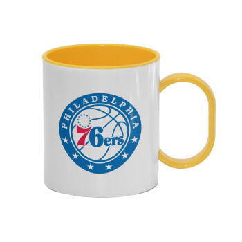 Philadelphia 76ers, Κούπα (πλαστική) (BPA-FREE) Polymer Κίτρινη για παιδιά, 330ml
