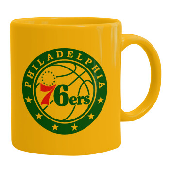 Philadelphia 76ers, Κούπα, κεραμική κίτρινη, 330ml