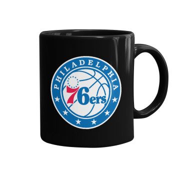 Philadelphia 76ers, Κούπα Μαύρη, κεραμική, 330ml