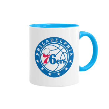 Philadelphia 76ers, Κούπα χρωματιστή γαλάζια, κεραμική, 330ml