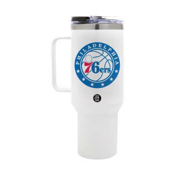 Philadelphia 76ers, Mega Stainless steel Tumbler with lid, double wall 1,2L