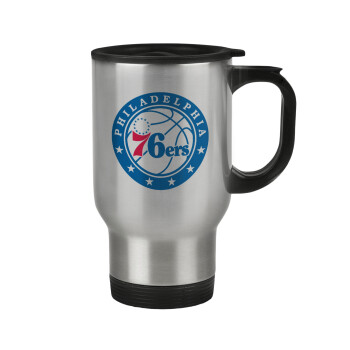 Philadelphia 76ers, Stainless steel travel mug with lid, double wall 450ml