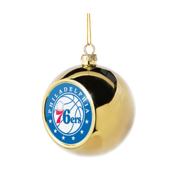 Philadelphia 76ers, Χριστουγεννιάτικη μπάλα δένδρου Χρυσή 8cm