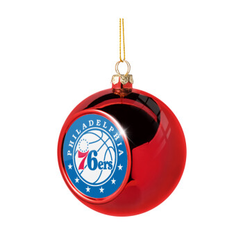 Philadelphia 76ers, Χριστουγεννιάτικη μπάλα δένδρου Κόκκινη 8cm