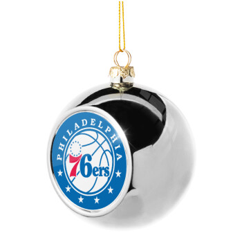 Philadelphia 76ers, Χριστουγεννιάτικη μπάλα δένδρου Ασημένια 8cm