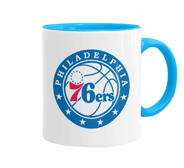 Philadelphia 76ers — Κούπα χρωματιστή γαλάζια, κεραμική, 330ml