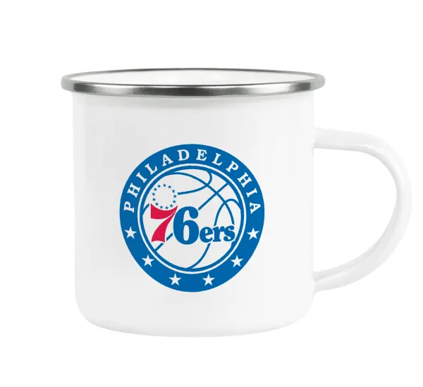 Philadelphia 76ers — Metallic enamel cup white 360ml