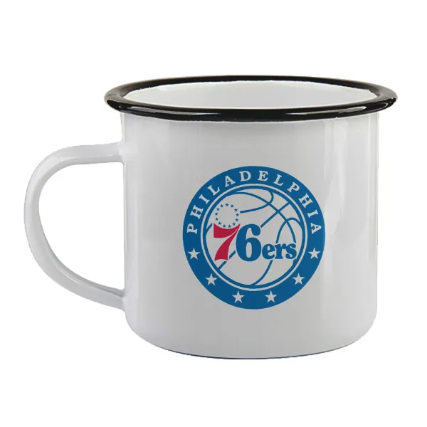 Philadelphia 76ers — Enamel mug with black rim, 360ml