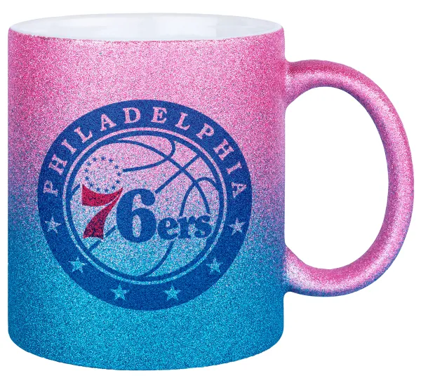 Philadelphia 76ers — Κούπα Χρυσή/Μπλε Glitter, κεραμική, 330ml