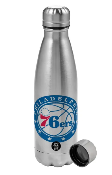 Philadelphia 76ers — Metallic water bottle, stainless steel, 750ml