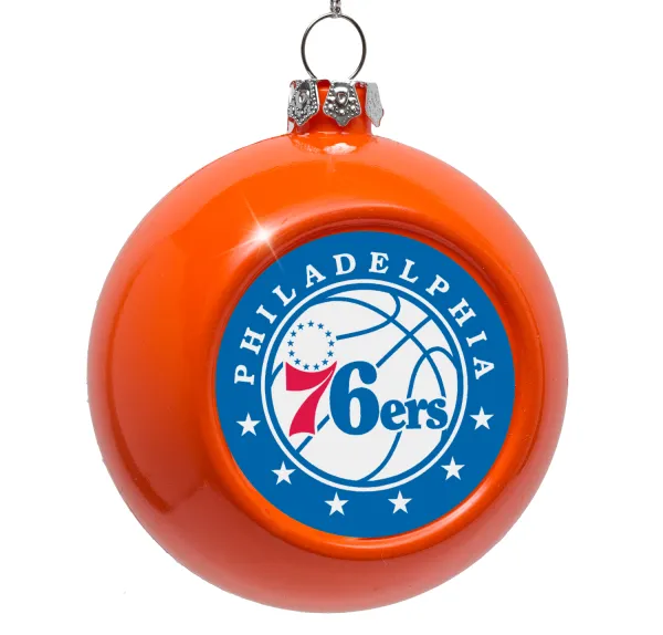 Philadelphia 76ers — Στολίδι Χριστουγεννιάτικη μπάλα δένδρου Πορτοκαλί 8cm