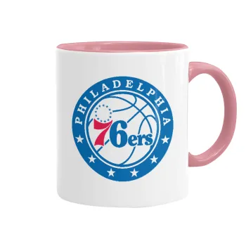 Philadelphia 76ers, Κούπα χρωματιστή ροζ, κεραμική, 330ml