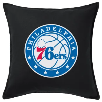 Philadelphia 76ers, Sofa cushion black 50x50cm includes filling