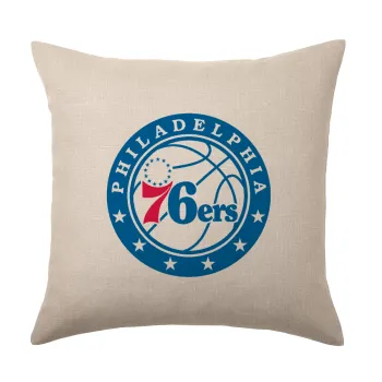 Philadelphia 76ers, Μαξιλάρι καναπέ ΛΙΝΟ 40x40cm περιέχεται το  γέμισμα