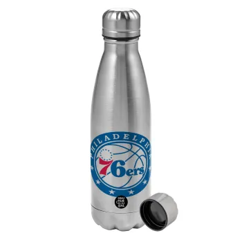 Philadelphia 76ers, Metallic water bottle, stainless steel, 750ml
