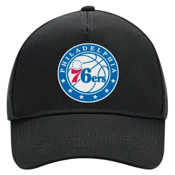 Philadelphia 76ers, Adult Ultimate Hat BLACK, (100% COTTON DRILL, ADULT, UNISEX, ONE SIZE)