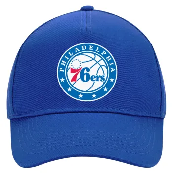 Philadelphia 76ers, Καπέλο Ενηλίκων Ultimate ΜΠΛΕ, (100% ΒΑΜΒΑΚΕΡΟ DRILL, ΕΝΗΛΙΚΩΝ, UNISEX, ONE SIZE)