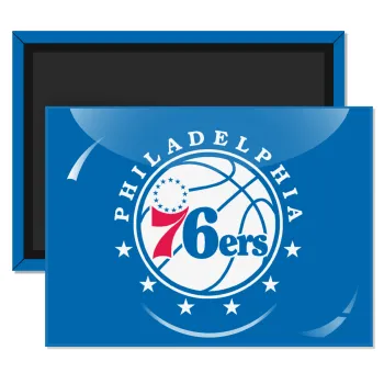 Philadelphia 76ers, Ορθογώνιο μαγνητάκι ψυγείου διάστασης 9x6cm