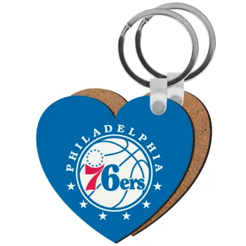 Philadelphia 76ers, Μπρελόκ Ξύλινο καρδιά MDF