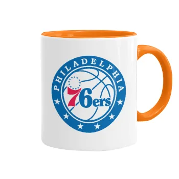 Philadelphia 76ers, Κούπα χρωματιστή πορτοκαλί, κεραμική, 330ml