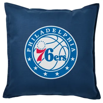 Philadelphia 76ers, Μαξιλάρι καναπέ Μπλε 100% βαμβάκι, περιέχεται το γέμισμα (50x50cm)