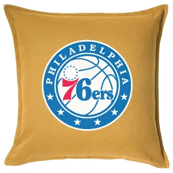 Philadelphia 76ers, Sofa cushion YELLOW 50x50cm includes filling