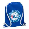 Backpack pouch GYMBAG Blue, with pocket (40x48cm) & thick cords
