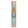 Easter Set, wooden keychain & aromatic flat Easter candle (30cm) (TURQUOISE)