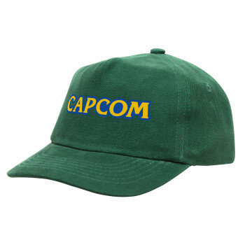 Capcom, Καπέλο παιδικό Baseball, 100% Βαμβακερό Drill, ΠΡΑΣΙΝΟ (ΒΑΜΒΑΚΕΡΟ, ΠΑΙΔΙΚΟ, ONE SIZE)